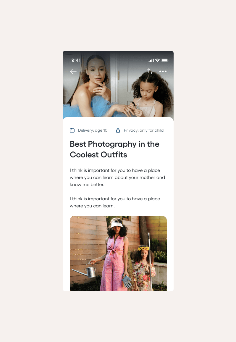 App screenshot: content example