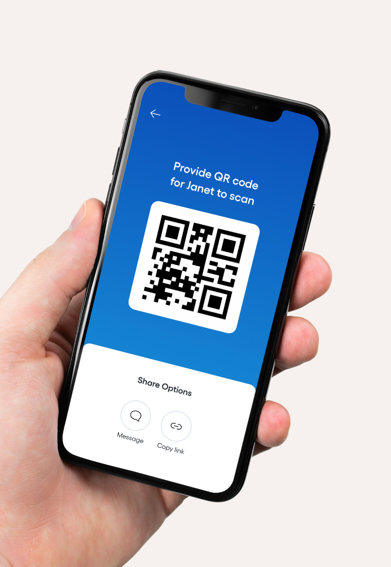 QR code to share content