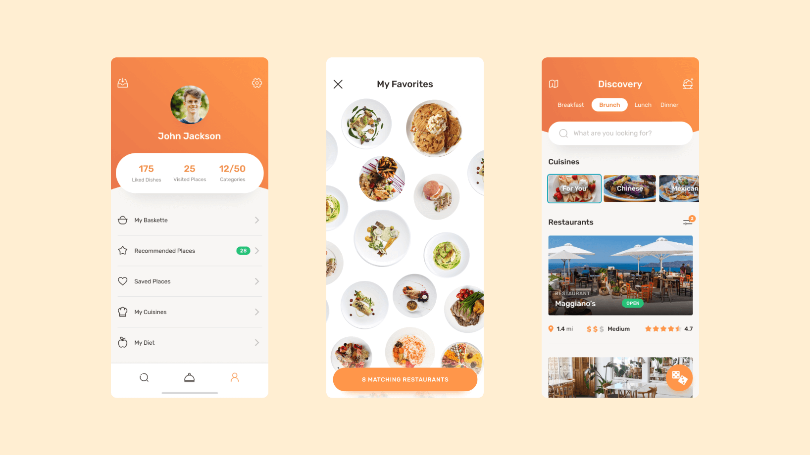 Baskette app screenshots