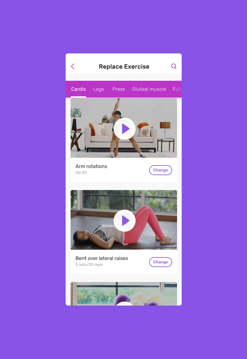 Exercises alternatives