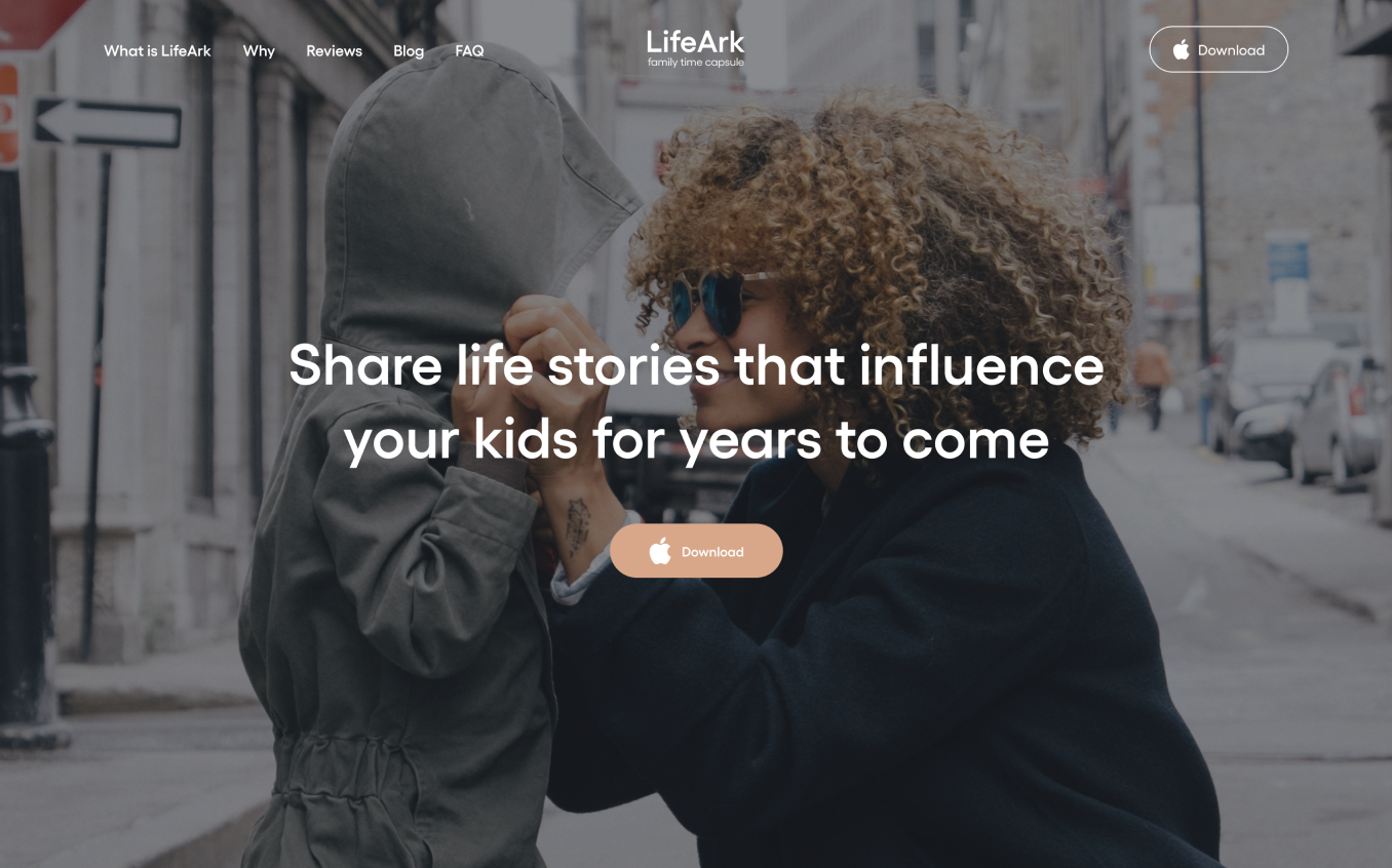 LifeArk website homepage