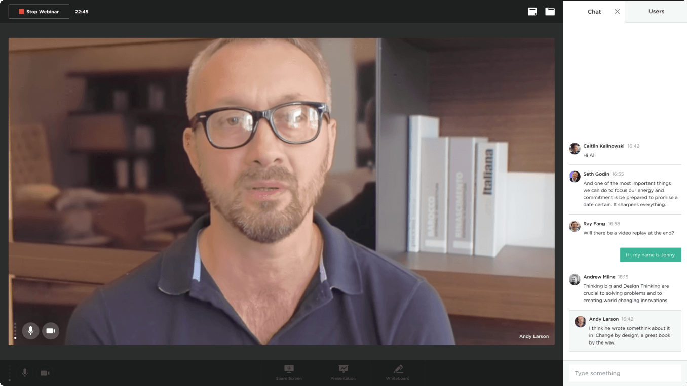 Video lecture screen